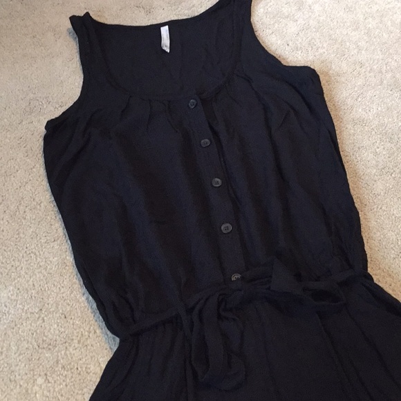 Black Button Front Romper- Size S - Picture 2 of 6